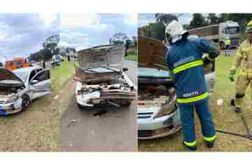 Ibema – Colisão entre veículos deixa quatro pessoas feridas